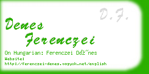 denes ferenczei business card